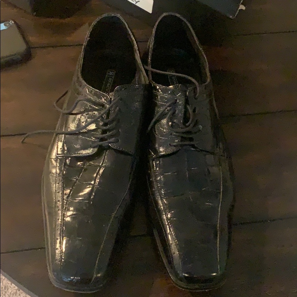 Black Stacy adams dress shoes size 12